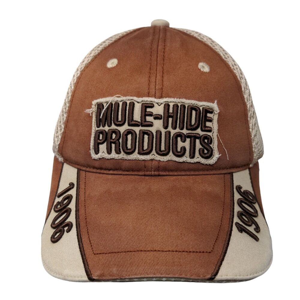 Mule-Hide Products 1906 Strapback Hat Brown One Size Embroidered Cap America